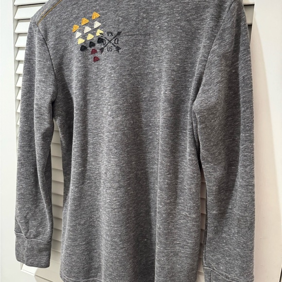 Double D Ranch Gray Long Sleeve Tee with Embroidered Design - Picture 3 of 8